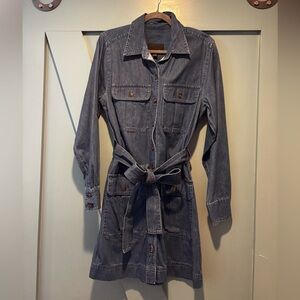 Banana Republic Denim Shirt Dress in Faded Blue